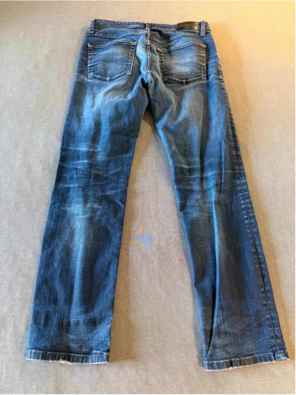 Jack & Jones men's slim fit jeans blue stone wash button fly 31x32 - Picture 5 of 13